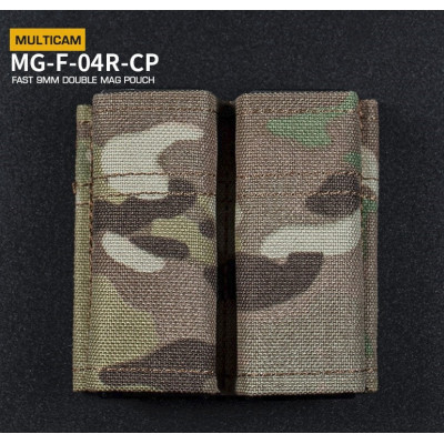 WoSporT FAST 9 mm-es pisztoly-tárhoz való MOLLE kettős tok – Multicam