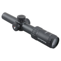 VictOptics LPVO Riflescope S6 1–6x24 + One-Piece Mount - Black