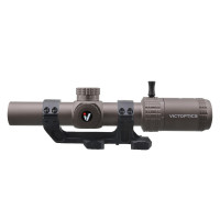 VictOptics LPVO S6 1–6x24 távcső + egyrészes rögzítő – barna