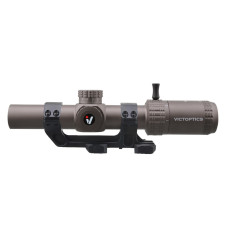 VictOptics LPVO S6 1–6x24 távcső + egyrészes rögzítő – barna