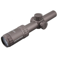 VictOptics LPVO S6 1–6x24 távcső + egyrészes rögzítő – barna