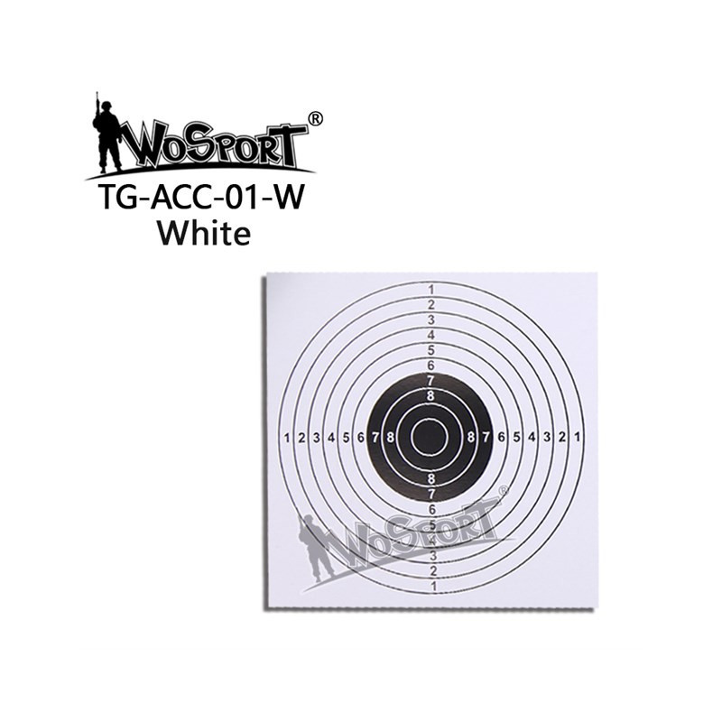 WoSporT Set of 100 Pcs Training Target Sheets 140 × 140 mm – White WoSporT Set of 100 Pcs Training Target Sheets 140 × 140 mm – White