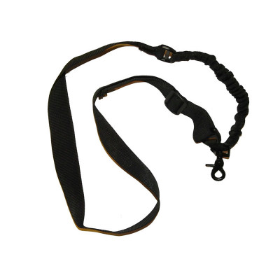 Taktikai 1-pontos gumiszalagos vállpánt, fekete – 1 karabély