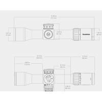 VO CONTINENTAL X6 2-12x44 CTR FFP távcső, 34 mm – fekete