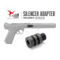 AA hangtompító-adapter (14 mm, balra menő) az AAP-01C-hez – fekete
