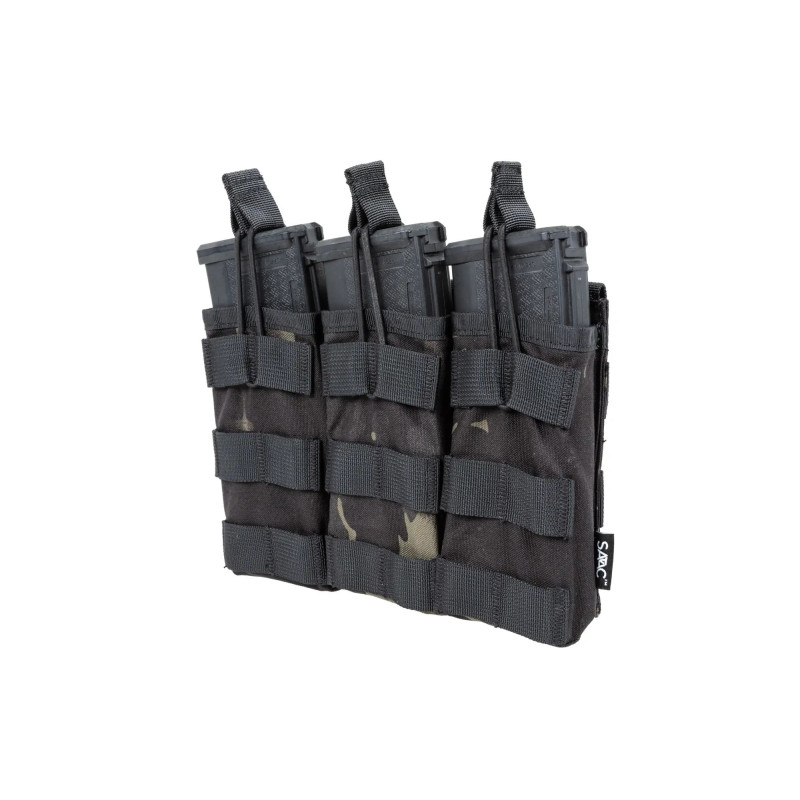 SATAC nyitott MOLLE-táska 3 db M4/AR15-es tárhoz – MC Black