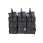 SATAC nyitott MOLLE-táska 3 db M4/AR15-es tárhoz – MC Black