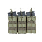 SATAC nyitott MOLLE-táska 3 db M4/AR15-es tárhoz – zöld