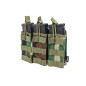 SATAC nyitott MOLLE-táska 3 db M4/AR15-es tárhoz – Woodland