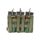 SATAC nyitott MOLLE-táska 3 db M4/AR15-es tárhoz – Woodland