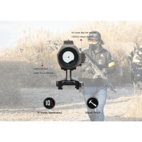 Vector Optics MAVERICK-IV pontcélzó, S-MIL, QD-tartó – fekete
