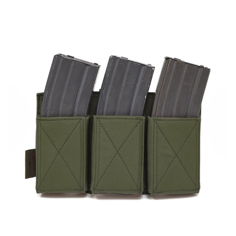 WAS Triple Elastic M4 / AR15 Rifle Magazine MOLLE Pouch – Green