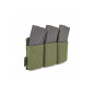 WAS Triple Elastic M4 / AR15 Rifle Magazine MOLLE Pouch – Green