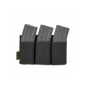 WAS Triple Elastic M4 / AR15 Rifle Magazine MOLLE Pouch – Black
