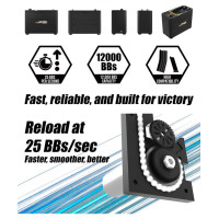 AceTech Magazine Electric Speed Loader, 12 000 BBs – Black