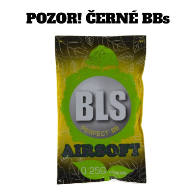 BLS BIO Airsoft-golyók 0,25 g, 4000 db (zsák) – fekete