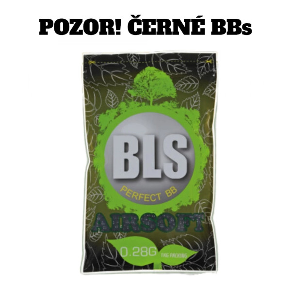 BLS BIO Airsoft Pellets 0.28g, 3500 BBs (Bag) - Black
