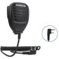 External Speaker with Mic for Baofeng Radios, Kenwood 2-pin - Black