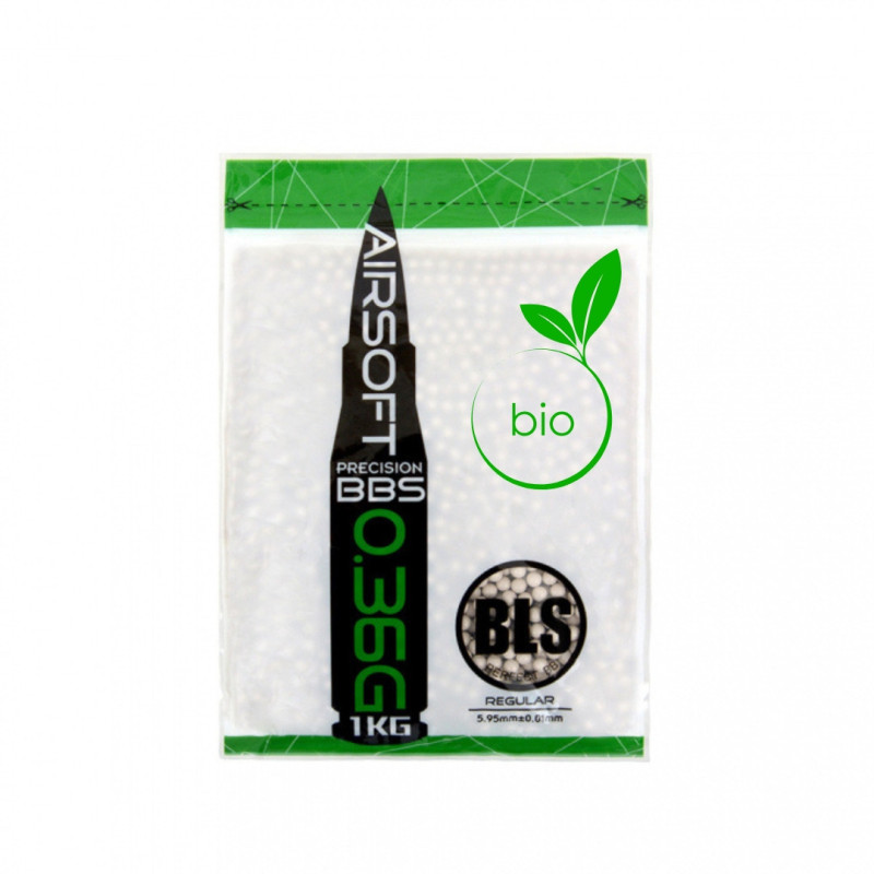 BLS BIO UH Airsoft-golyók 0,36 g, 2800 db (zsák) – fehér BLS BIO UH Airsoft-golyók 0,36 g, 2800 db (zsák) – fehér