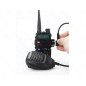 External Speaker with Mic for Baofeng Radios, Kenwood 2-pin - Black