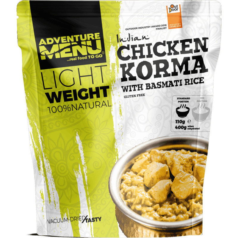 Adventure Menu Könnyű csirke-korma basmati rizzsel (400 g) Adventure Menu Könnyű csirke-korma basmati rizzsel (400 g)