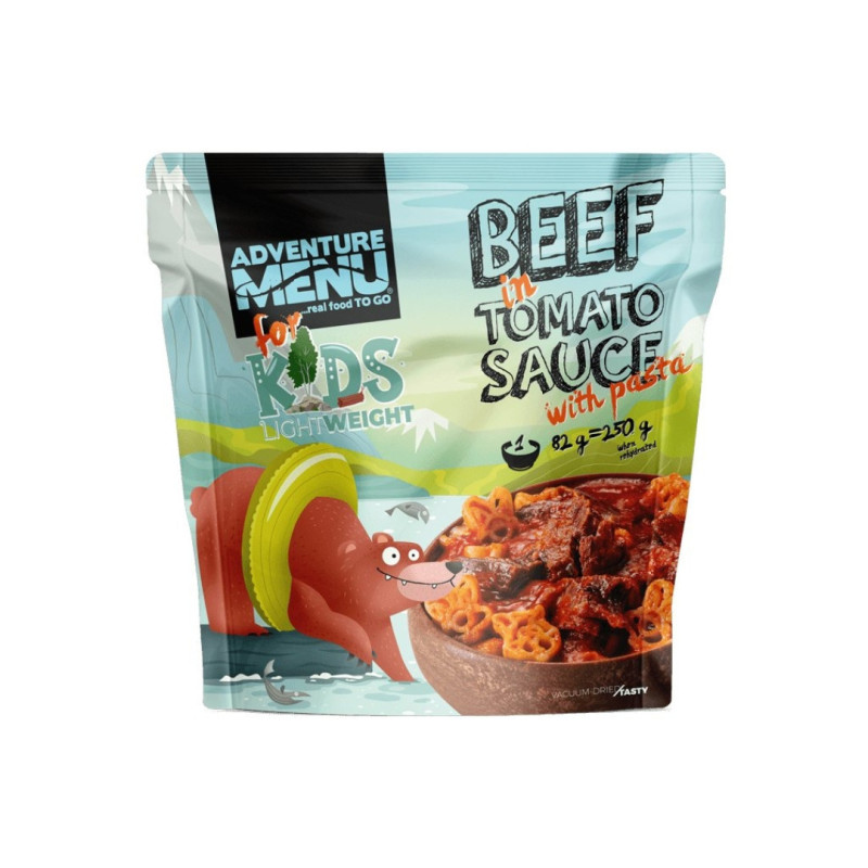 Adventure Menu KIDS Könnyű marhahús paradicsommártásban tésztával (250 g) Adventure Menu KIDS Könnyű marhahús paradicsommártásban tésztával (250 g)