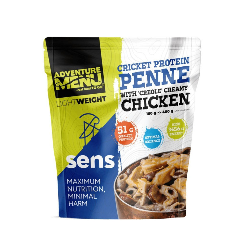 AM Lightweight SENS krikettfehérje-penne csirkével kreol mártásban (400 g)