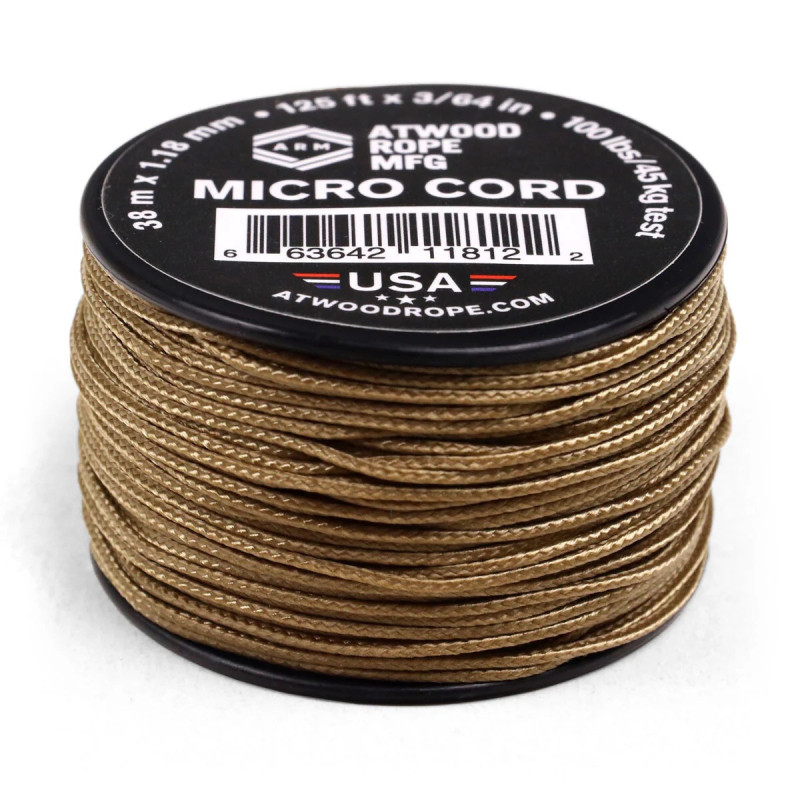 1,18 mm-es nylon Micro Cord (38 m) – Coyote 1,18 mm-es nylon Micro Cord (38 m) – Coyote