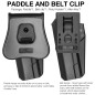 G&F OWB pisztolytáska Colt 1911 / M1911, jobbkezes – fekete