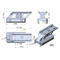 Vector Optics 0,83" profilú CANTILEVER T1 / Maverick RIS emelőszerelvény – fekete