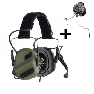 EARMOR M32 PLUS Tactical Headset, Headband / Helmet Mount - FG