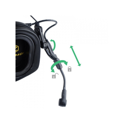 EARMOR M32 PLUS taktikai fejhallgató, fejpántos / sisakra rögzíthető – FG