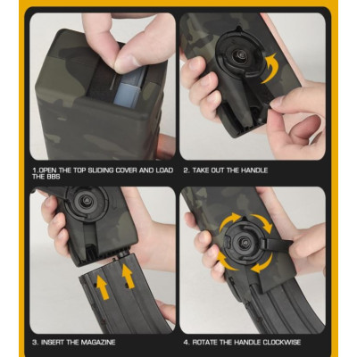 WST Lever Silence Speedloader, 1000 BB – Átlátszó (fényes)