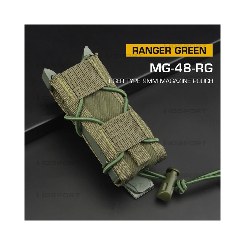 WoSporT TIGER Type Pistol Magazine MOLLE Pouch – Ranger Green (RG) WoSporT TIGER Type Pistol Magazine MOLLE Pouch – Ranger Green (RG)
