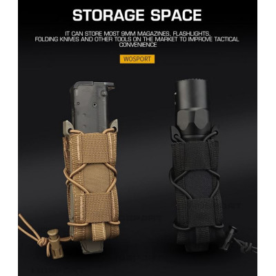 WoSporT TIGER típusú pisztoly-tár MOLLE-táska – Ranger Green (RG)
