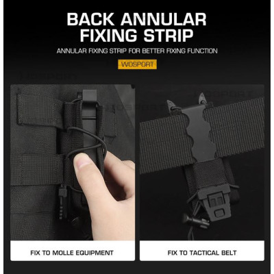 WoSporT TIGER típusú pisztoly-tár MOLLE-táska – Ranger Green (RG)
