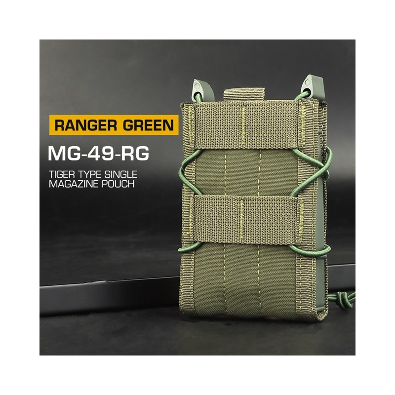 WST TIGER M4 / AR15 (5,56) típusú tár MOLLE-táska – Ranger Green