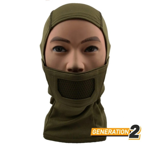CYGNUS ARMORY teljes arcú harci balaclava, 2. generáció – zöld