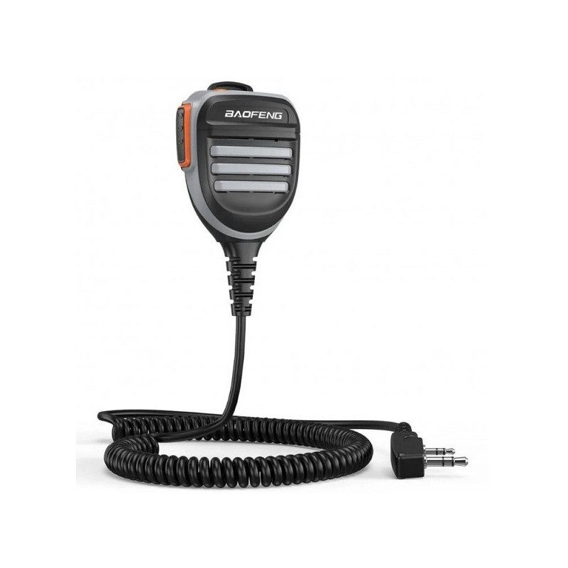 External Speaker with Mic for Baofeng Radios, Kenwood 2-pin - Gray External Speaker with Mic for Baofeng Radios, Kenwood 2-pin - Gray