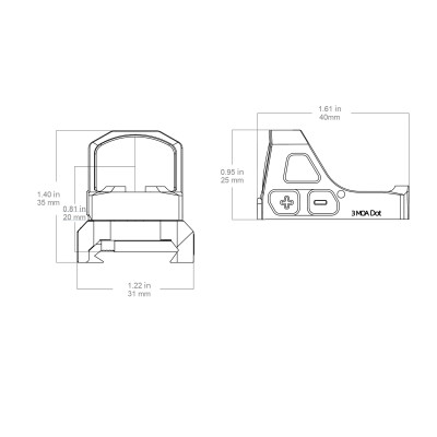 Vector Optics FRENZY FA 17x21 MGT™ pontszerű célzó – fekete