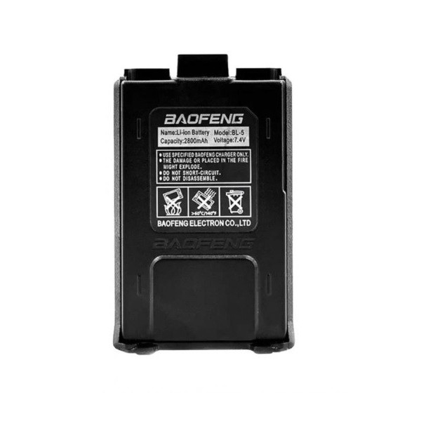 Li-ion akkumulátor a Baofeng UV-5R rádióhoz, 2800 mAh, USB-C-s töltéssel