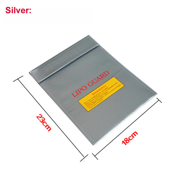 Safety Bag 18x23cm for Li-pol battery, Silver