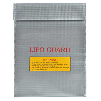 Safety Bag 18x23cm for Li-pol battery, Silver