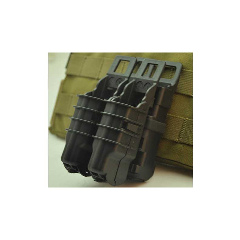 FMA MOLLE FastMag Pouches Set for M4 / 5.56 Magazine and 2 Pistol Magazines - Black FMA MOLLE FastMag Pouches Set for M4 / 5.56 Magazine and 2 Pistol Magazines - Black