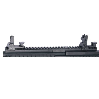 ASG Detachable Front and Rear Flip-up RIS Rail Sight - Black