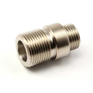 WE pistols silencer adaptor - short, stainless steel