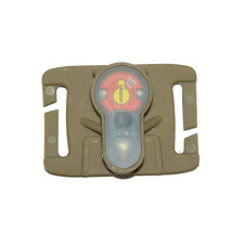 FMA MOLLE System Strobe Light Dark Earth, Tan Case - Red
