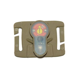 FMA MOLLE System Strobe Light Dark Earth, Tan Case - Red