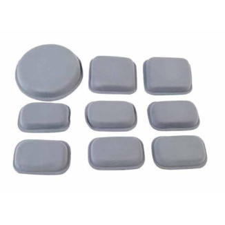 FMA Set of Protective Helmet Pads, 9 Pieces - Grey