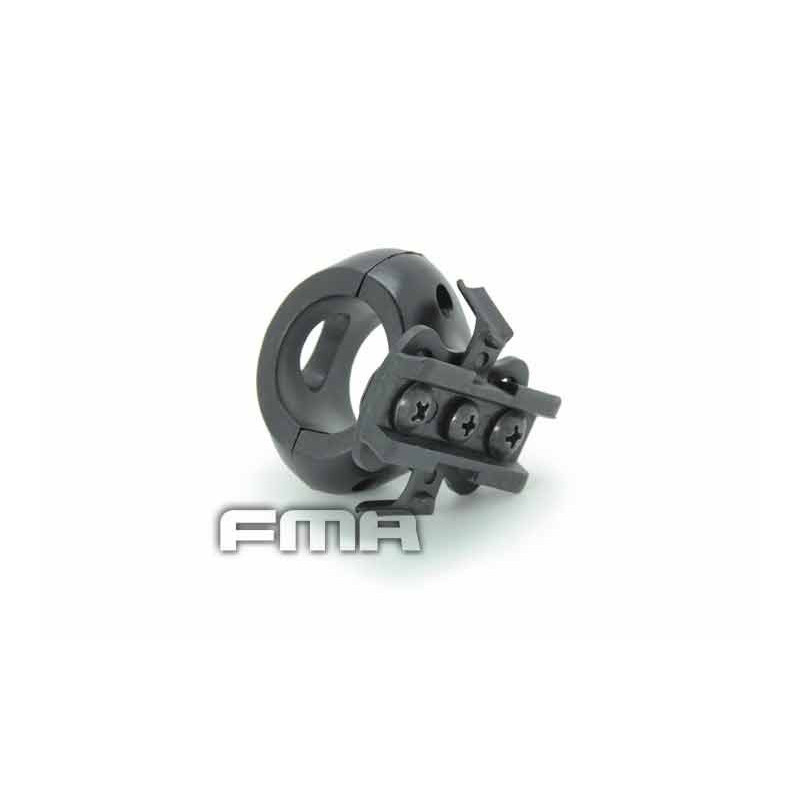 FMA 25mm Flashlight Single Clamp ARC Mount - Black FMA 25mm Flashlight Single Clamp ARC Mount - Black